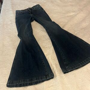 Extreme flare wrangler jeans